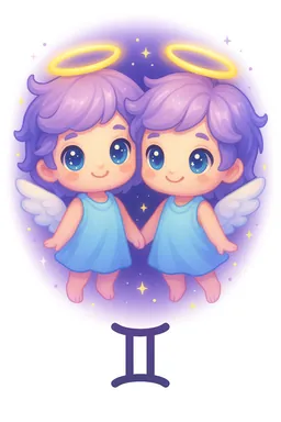 ふたご座を表す星座記号♊と双子座のイメージ